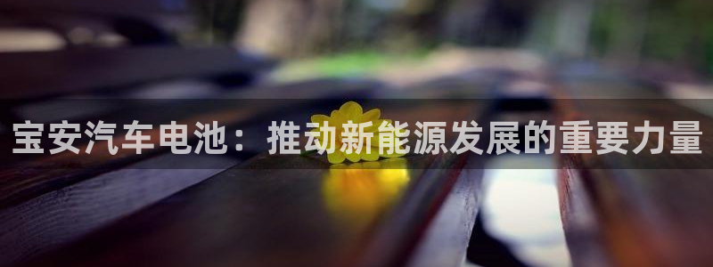 优发国际官网,首页：宝安汽车电池：推动新能源发展的重要力量