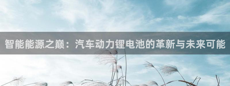 优发国际手机客户端下载官网：智能能源之巅：汽车动力锂电池的革新与未来可能
