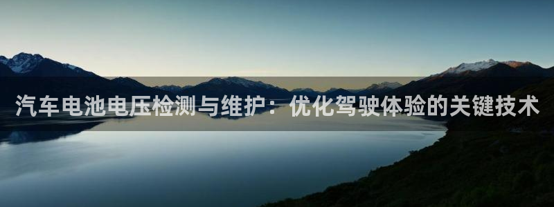 优发国际app登录：汽车电池电压检测与维护：优化驾驶体验的关键技术