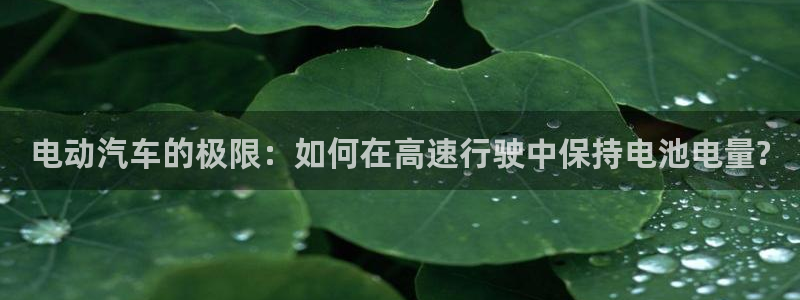 优发国际手机客户端：电动汽车的极限：如何在高速行驶中保持电池电量?